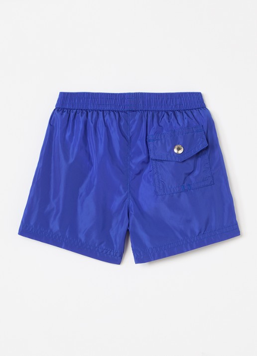 Moncler Mare zwemshorts met logo - voorkant 2 royalblauw
