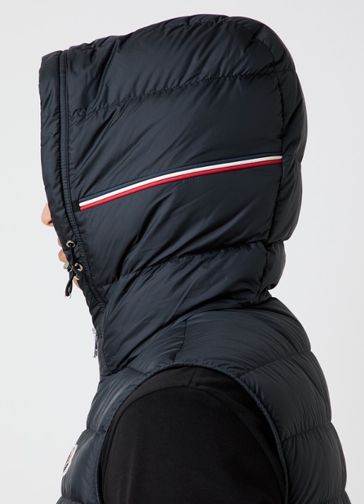 Moncler Marseillan gewatteerde bodywarmer met donsvulling en logo - detail 5 zwart