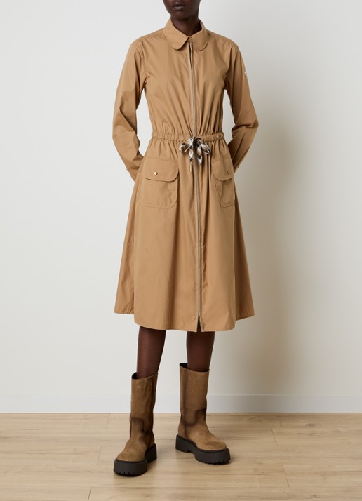 Moncler Maxi blousejurk met klepzakken - detail 3 camel