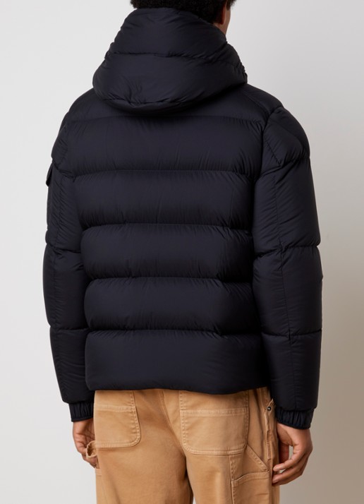 Moncler Maya puffer jack met donsvulling en ritszakken - achterkant 3 zwart