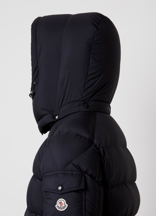 Moncler Maya puffer jack met donsvulling en ritszakken - detail 6 zwart