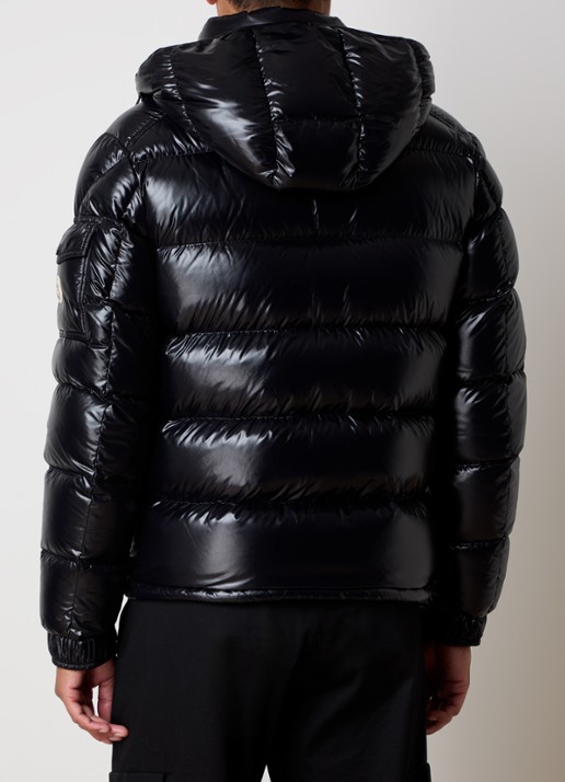 Moncler Maya pufferjas met donsvulling - achterkant 6 zwart