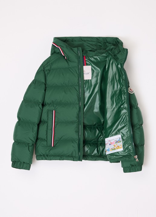Moncler Merary puffer jack met donsvulling - voorkant 2 groen