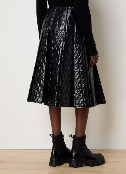Moncler Midi rok met quilt patroon - achterkant zwart
