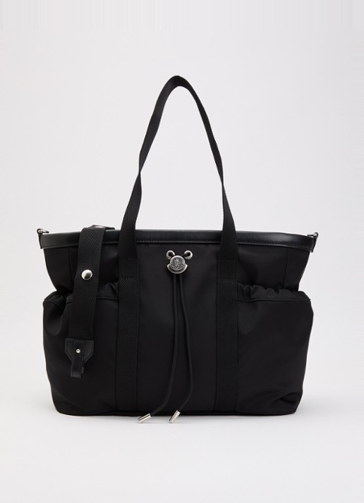 Moncler Mom-Bag met afneembare schouderriem - voorkant 5 zwart