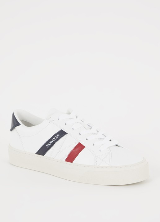 Moncler Monaco sneaker van kalfsleer met logo