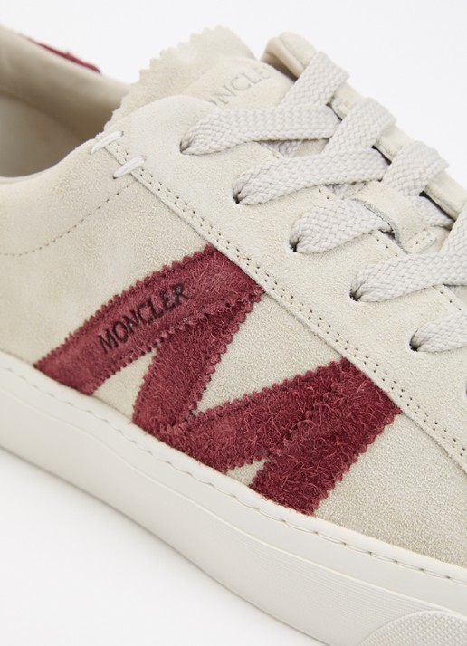 Moncler Monaco2 sneaker van suède - detail 7 beige