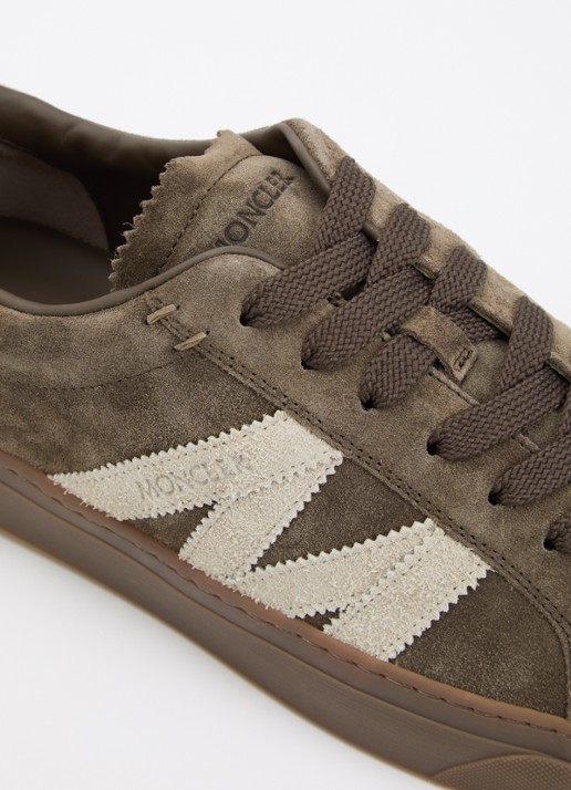 Moncler Monaco2 sneaker van suede - detail 6 khaki