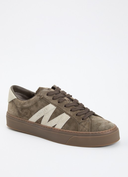 Moncler Monaco2 sneaker van suede