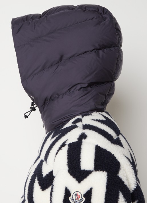 Moncler Mondego reversible puffer jack met donsvulling en ritszakken - detail 6 donkerblauw