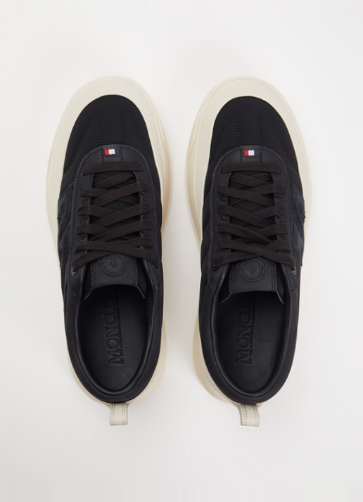 Moncler Monpulse sneaker met suède details - detail 4 zwart
