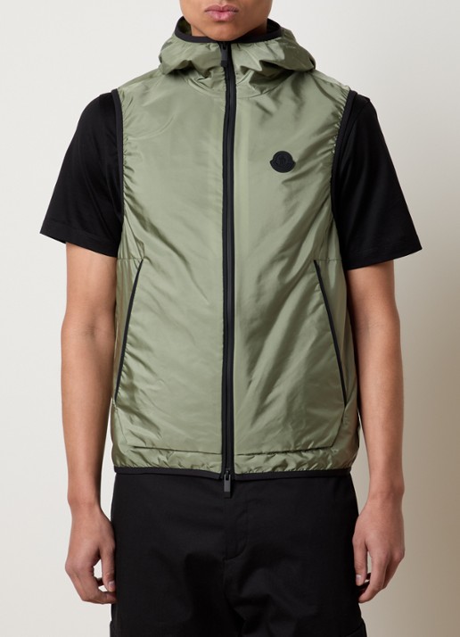 Moncler Moretan bodywarmer met capuchon en waterafstotende coating