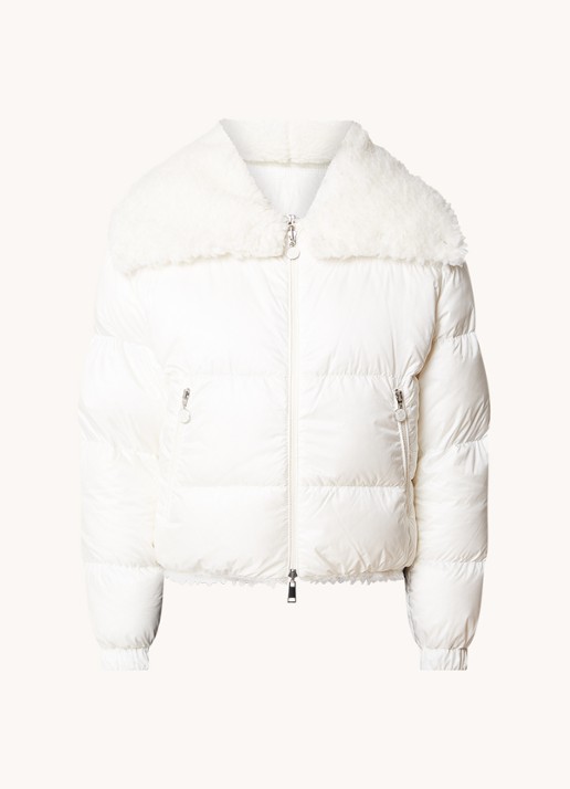 Moncler Murray reversible puffer jack van teddy met donsvulling - voorkant gebroken wit