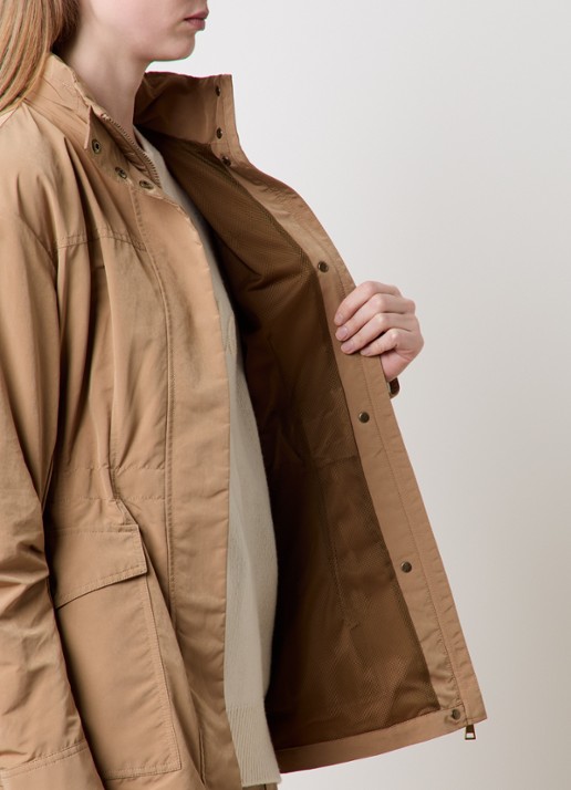 Moncler Nades parka met capuchon en logo - detail 2 camel