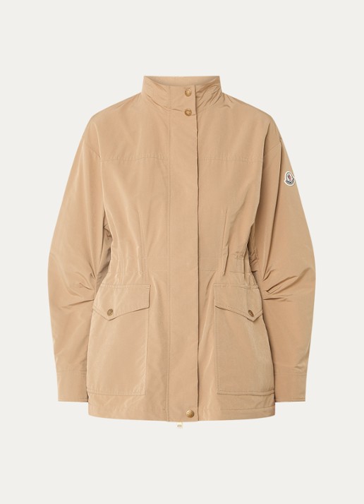 Moncler Nades parka met capuchon en logo - voorkant 4 camel