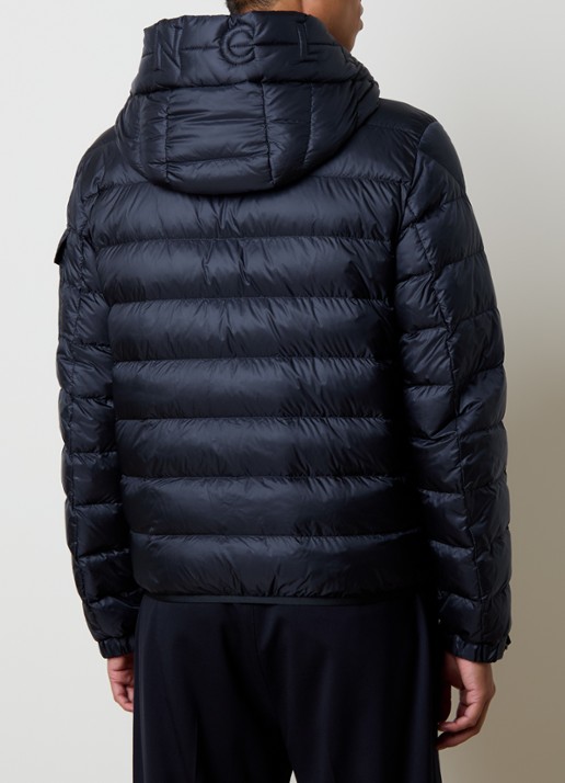 Moncler Najan puffer jack met donsvulling en ritszakken - achterkant 6 donkerblauw