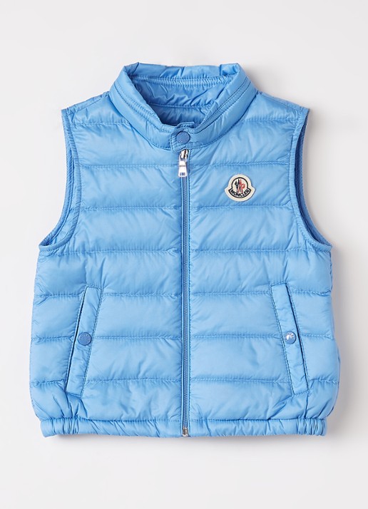 Moncler New Amaury gewatteerde bodywarmer met donsvulling en logo