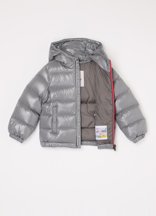 Moncler New Aubert puffer jack met donsvulling - voorkant 3 grijs