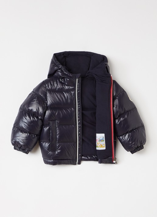 Moncler New Aubert pufferjack met donsvulling - voorkant 2 donkerblauw