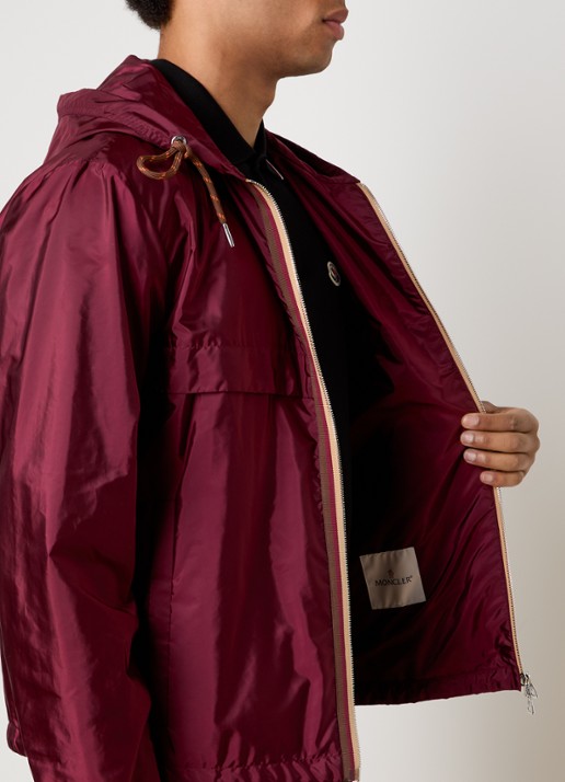 Moncler Nidge windjack met capuchon en steekzakken - detail 5 aubergine