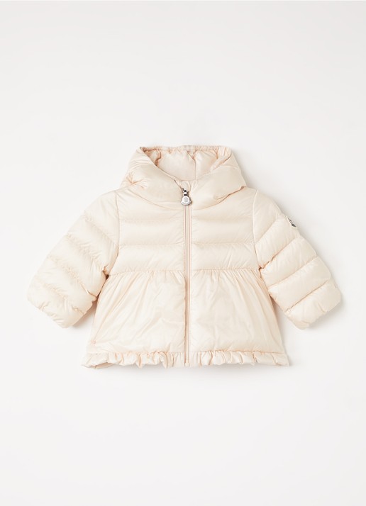 Moncler Odile pufferjack met donsvulling - voorkant creme