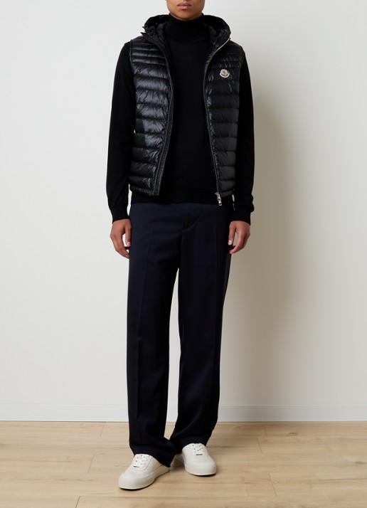 Moncler Orant gewatteerde bodywarmer met donsvulling en capuchon - voorkant 5 zwart