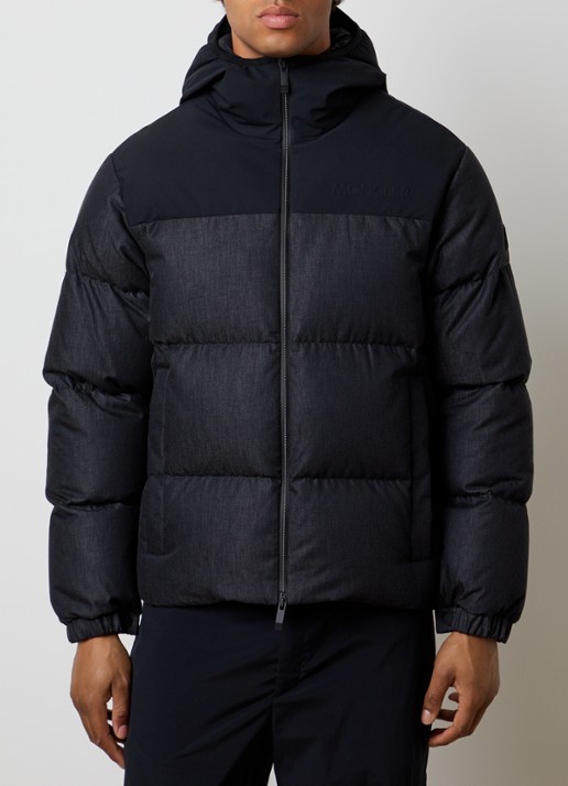 Moncler Oulojoki gewatteerd puffer jack met donsvulling en steekzakken