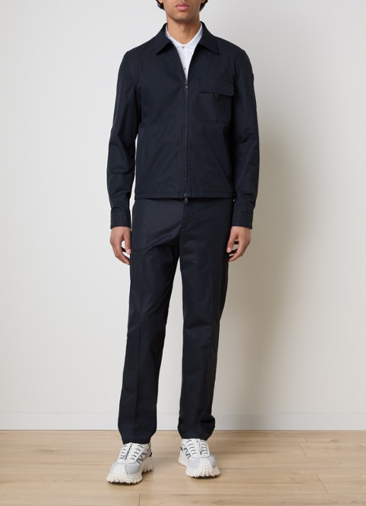 Moncler Overshirt met ritszakken - voorkant 2 donkerblauw