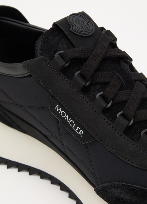 Moncler Pacey2 sneaker met details van nubuck en suède - detail 4 zwart