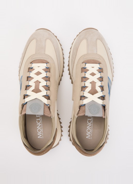 Moncler Pacey2 sneaker met details van nubuck en suède - detail 2 zand