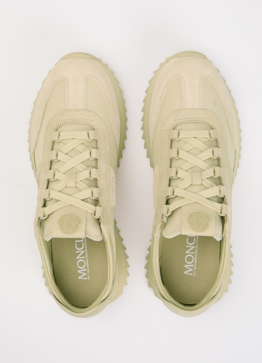Moncler Pacey2 sneaker met suède details en logo - detail 5 gebroken wit