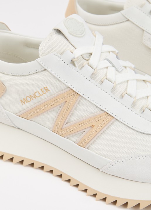 Moncler Pacey2 sneaker met suède details en logo - detail 7 wit