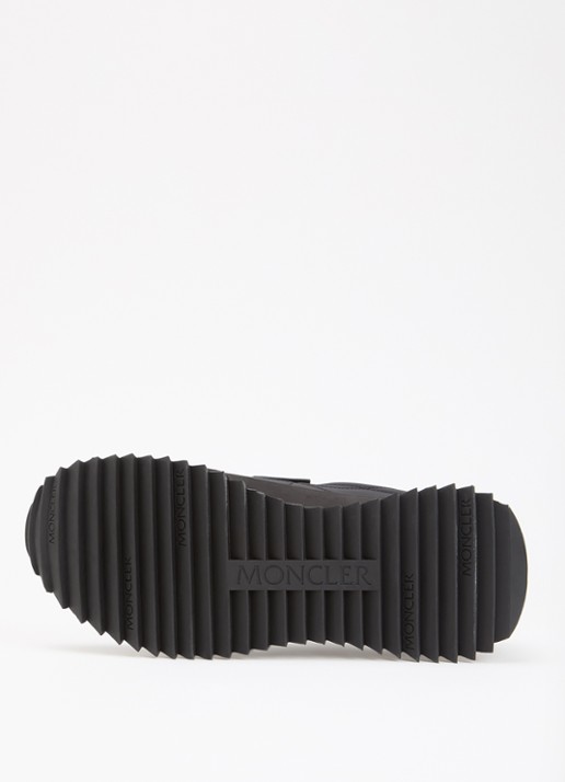 Moncler Pacey2 sneaker met suède details en logo - detail 4 zwart