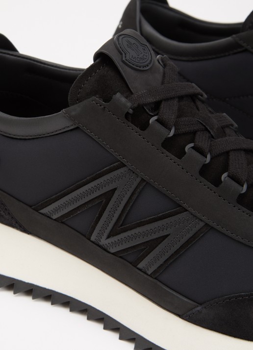 Moncler Pacey2 sneaker met suède details en logo - detail 5 zwart