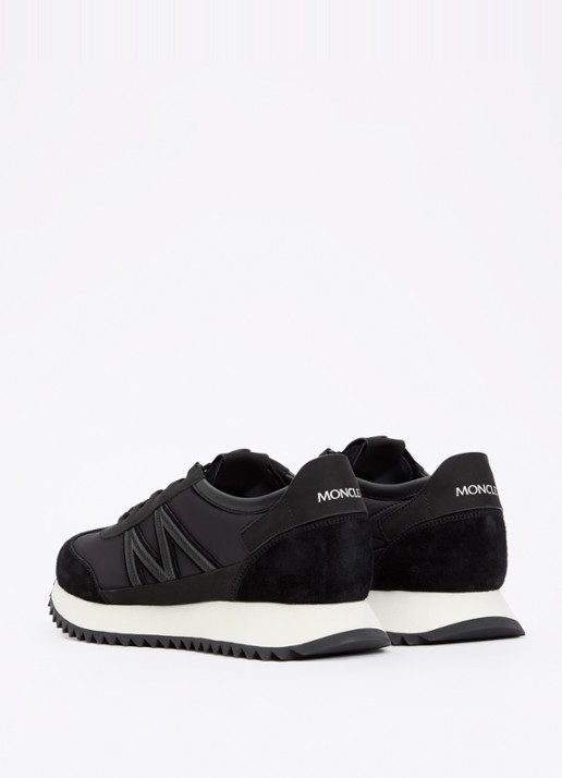 Moncler Pacey2 sneaker met suède en nubuck details - achterkant 3 zwart