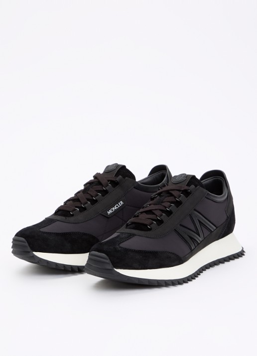 Moncler Pacey2 sneaker met suède en nubuck details - detail 4 zwart