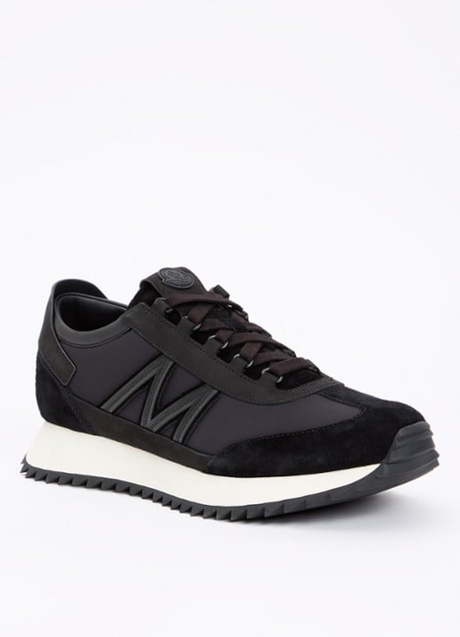 Moncler Pacey2 sneaker met suède en nubuck details