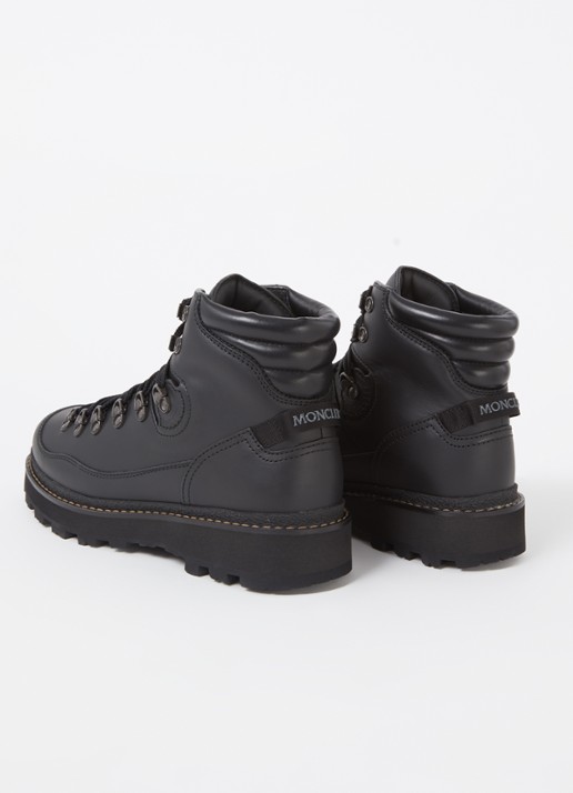 Moncler Peka Trek veterboot met kalfsleren details - achterkant zwart