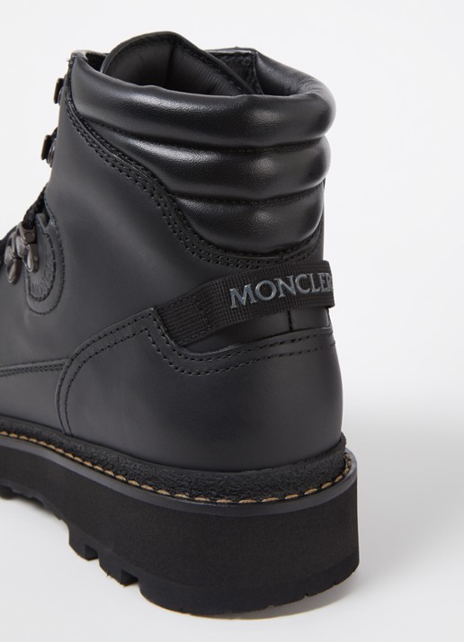 Moncler Peka Trek veterboot met kalfsleren details - detail 5 zwart