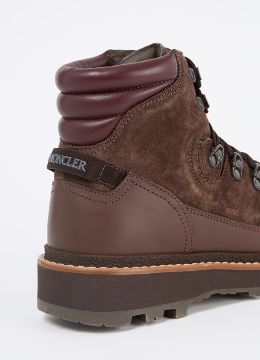 Moncler Peka Trek veterboot met kalfsleren details - detail 3 bruin