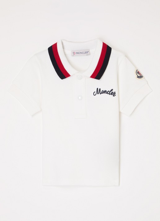 Moncler Polo van piqué katoen met logoborduring