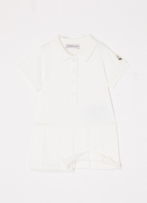 Moncler Polojurk van piqué katoen - voorkant 2 wit