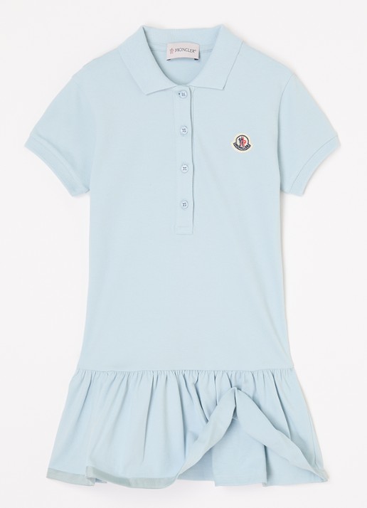 Moncler Polojurk van piqué katoen - voorkant 4 lichtblauw