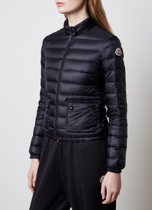 Moncler Puffer jack met donsvulling en klepzakken - detail zwart