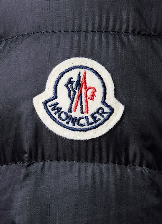 Moncler Puffer jack met donsvulling en klepzakken - detail 2 zwart