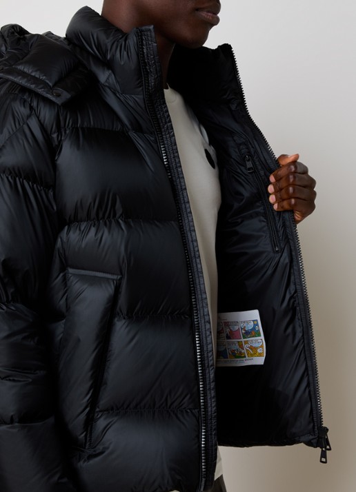 Moncler Puffer jack met donsvulling en ritszakken - detail 3 zwart