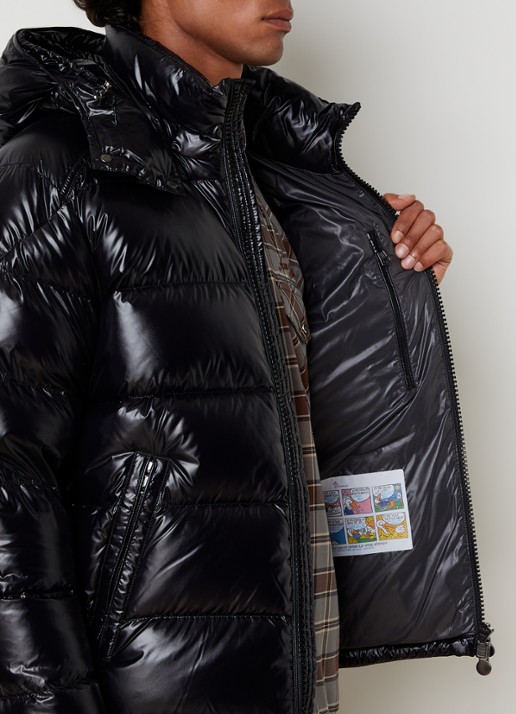Moncler Puffer jack met donsvulling en ritszakken - detail 2 zwart