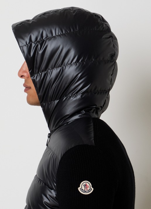 Moncler Puffer jack met donsvulling en steekzakken - detail 5 zwart