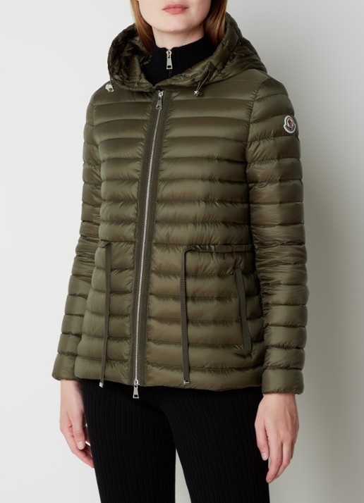 Moncler Raie puffer jack met donsvulling en steekzakken - detail 2 groen