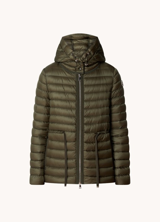 Moncler Raie puffer jack met donsvulling en steekzakken - voorkant 5 groen